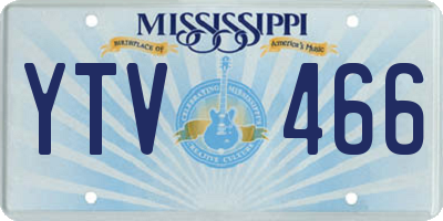 MS license plate YTV466