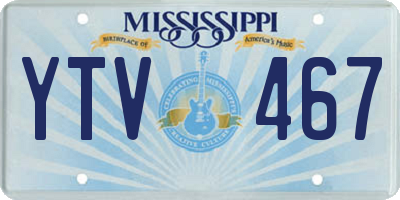 MS license plate YTV467