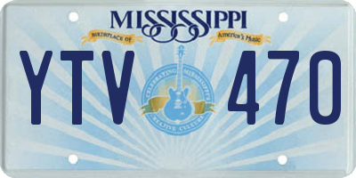 MS license plate YTV470