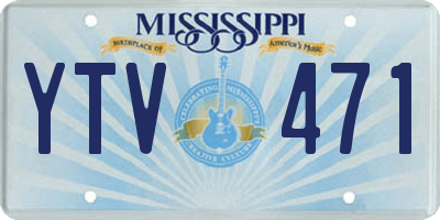 MS license plate YTV471