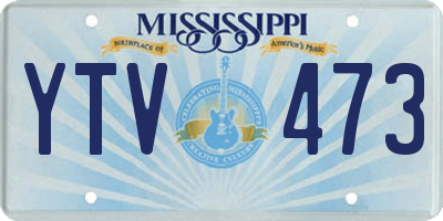 MS license plate YTV473