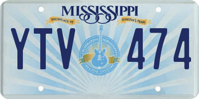 MS license plate YTV474