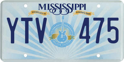 MS license plate YTV475