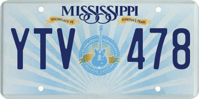 MS license plate YTV478