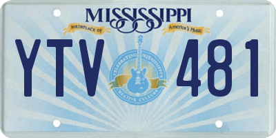MS license plate YTV481