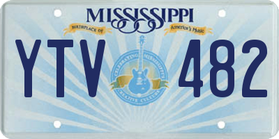 MS license plate YTV482