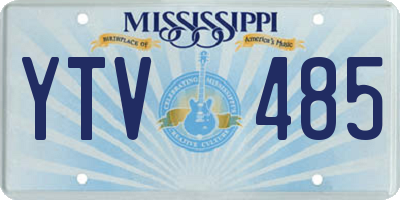 MS license plate YTV485