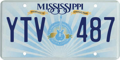 MS license plate YTV487