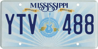 MS license plate YTV488