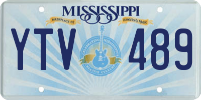 MS license plate YTV489