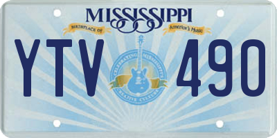 MS license plate YTV490