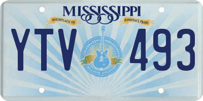 MS license plate YTV493