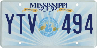 MS license plate YTV494