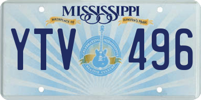 MS license plate YTV496
