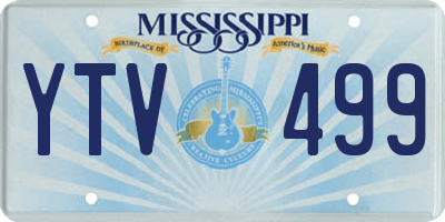 MS license plate YTV499