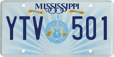 MS license plate YTV501