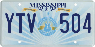 MS license plate YTV504