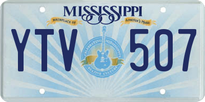 MS license plate YTV507