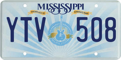 MS license plate YTV508