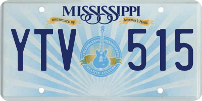 MS license plate YTV515