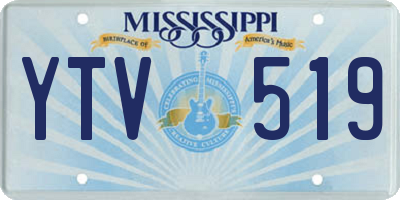 MS license plate YTV519