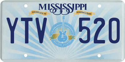 MS license plate YTV520
