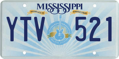 MS license plate YTV521