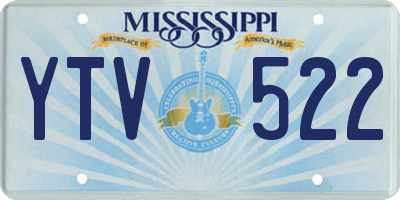 MS license plate YTV522