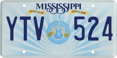 MS license plate YTV524