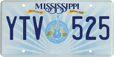 MS license plate YTV525
