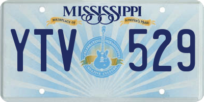 MS license plate YTV529