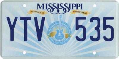 MS license plate YTV535