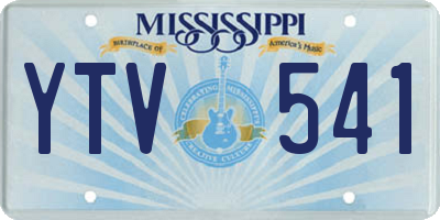 MS license plate YTV541
