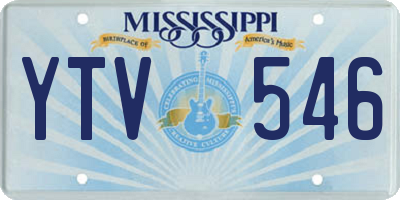 MS license plate YTV546