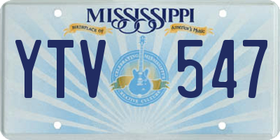 MS license plate YTV547