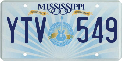 MS license plate YTV549