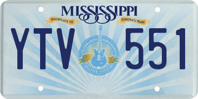 MS license plate YTV551