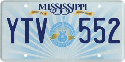 MS license plate YTV552