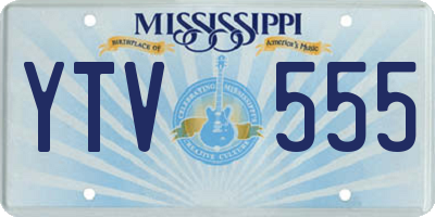 MS license plate YTV555