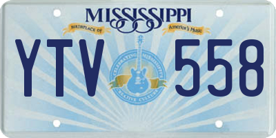 MS license plate YTV558