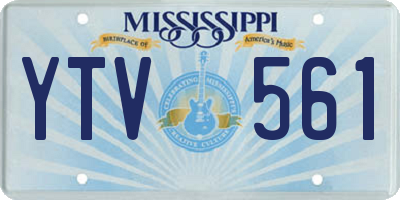 MS license plate YTV561