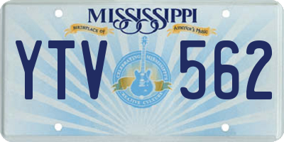 MS license plate YTV562