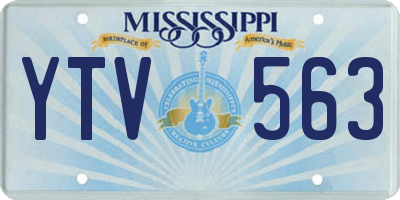 MS license plate YTV563