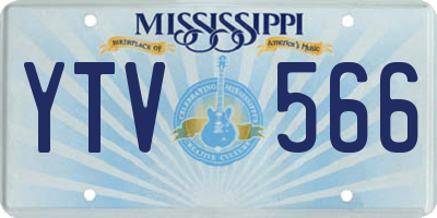 MS license plate YTV566