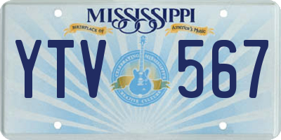 MS license plate YTV567