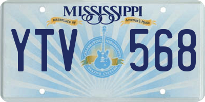 MS license plate YTV568