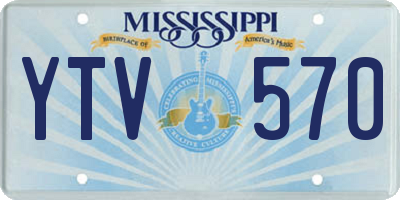 MS license plate YTV570