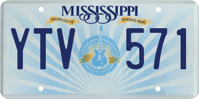 MS license plate YTV571