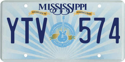 MS license plate YTV574