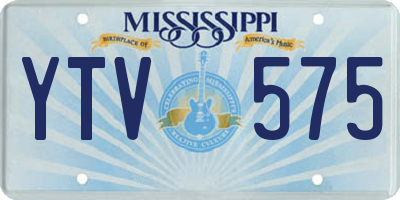 MS license plate YTV575